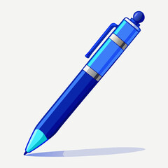 vector illustration of blue pen
