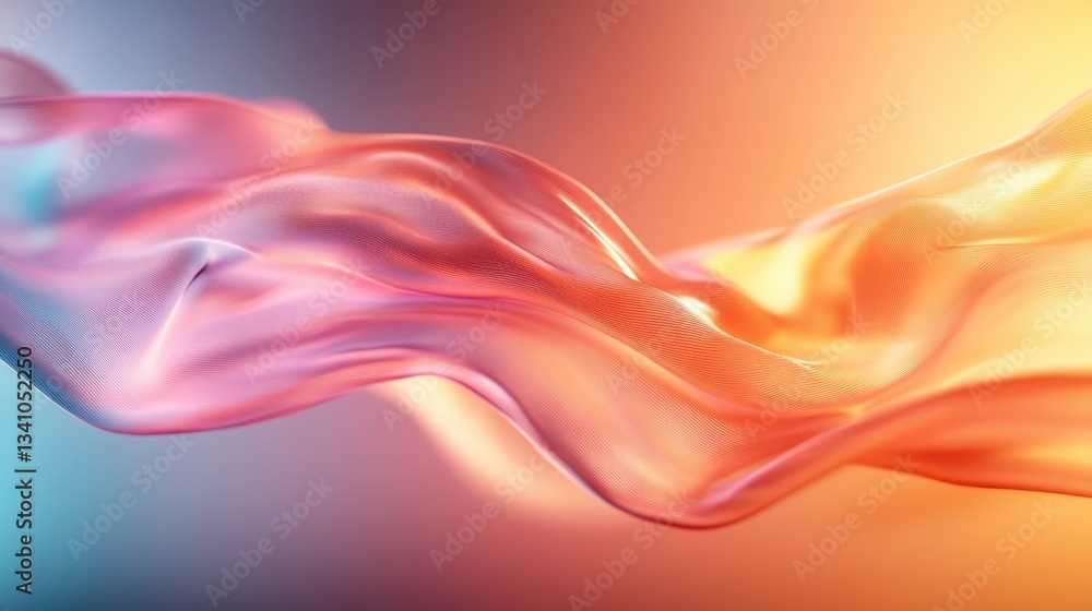 Poster this image captures a flowing wave of colors, blending in a mesmerizing pattern representing movemen