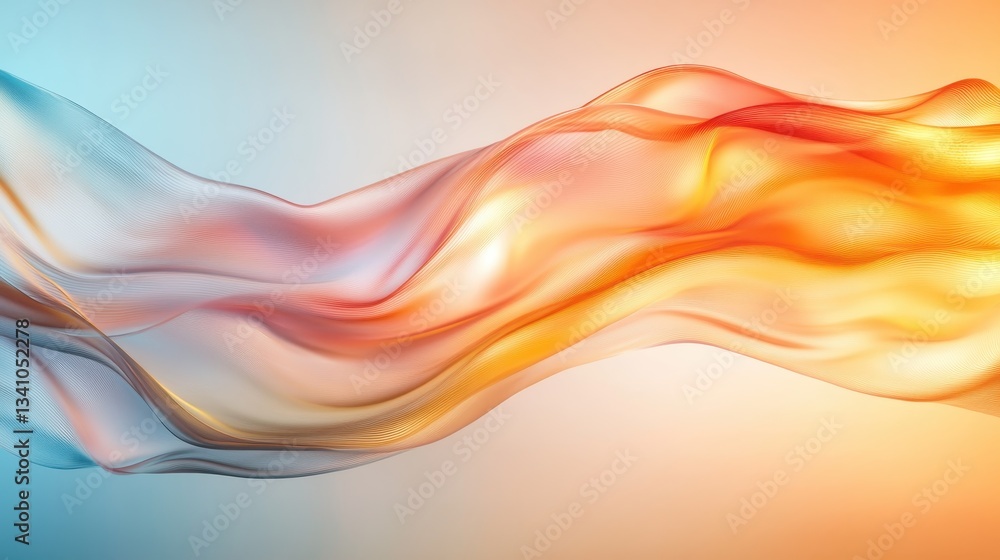 Poster this image portrays soft, flowing waves of colors seamlessly merging into one another, representing 