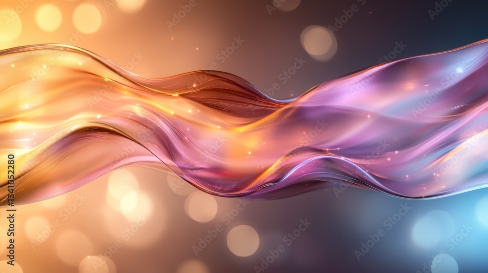 Poster an energetic swirl of vibrant colors, showcasing a dynamic flow of light that embodies the essence o