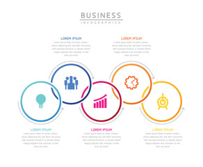 Vector business Presentation Connecting Steps Infographic Template