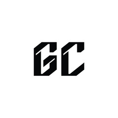GC monogram logo design letter text name symbol monochrome logotype alphabet character simple logo