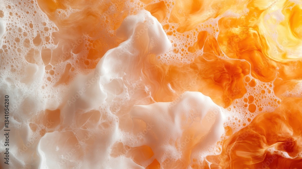 Poster a vivid abstract image showcasing swirling colors and bubbles, representing the beauty of fluidity a