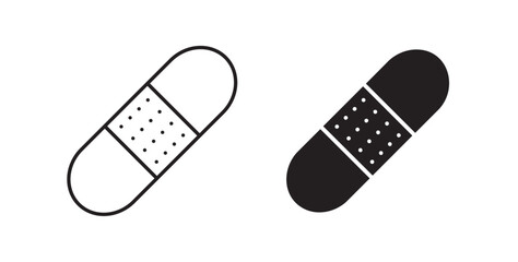 Band aid icons vectors graphic designs