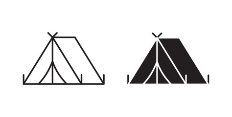 Camping icons vectors graphic designs © Witty