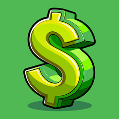 illustration of dollar sign with dollar symbol