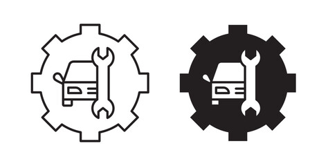 Car mechanic icons vectors graphic designs