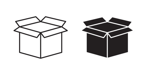 Open Box icons vectors graphic designs