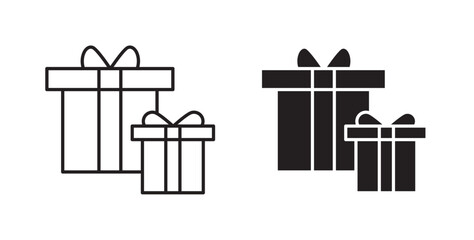 Gifts icons vectors graphic designs