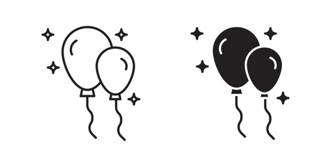 Balloons icons vectors graphic designs © Witty