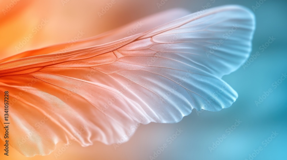 Aufkleber a mesmerizing close-up of flower petal edges blending soft colors and intricate patterns, invoking a