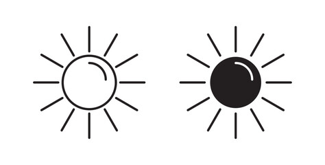 Sun icons vectors graphic designs