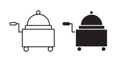 Room service icons vectors graphic designs