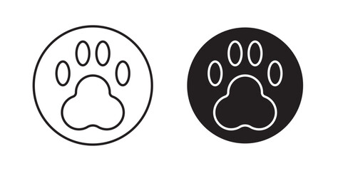 Paw icons vectors graphic designs