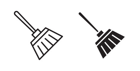 Broom icons vectors graphic designs