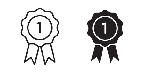 Badge icons in black fill and line style