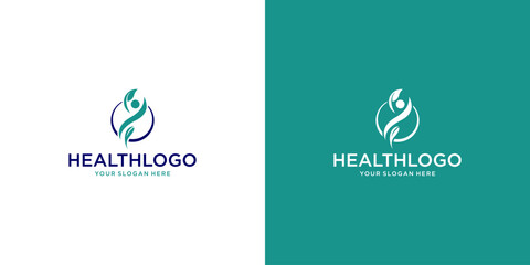Minimalist Logo Representing Health, Wellness, and Nature Integration