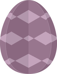 Patterned paper cut easter egg with geometric pattern