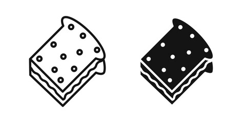 Sandwich icons in black fill and line style