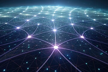 Fototapeta premium Exploring the intricate pathways of neural networks across vast digital landscapes