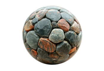 Stone ball isolated on transparent background