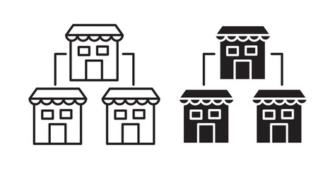 Fototapeta premium Franchise icons vectors graphic designs