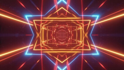 Vibrant Sci-Fi Light Passage