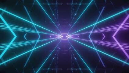 Fototapeta premium Vibrant Sci-Fi Light Passage