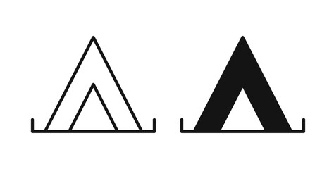 Camping icons set for website design © Witty