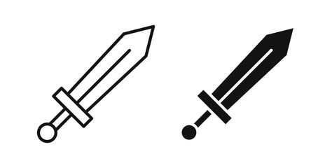 Sword icons set for website design