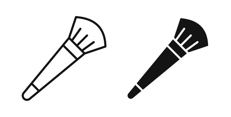 Makeup brush icons set for website design