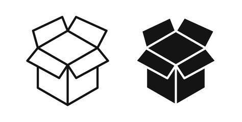 Open Box icons set for website design