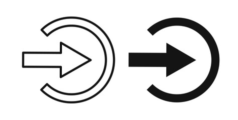 Enter icons set for website design