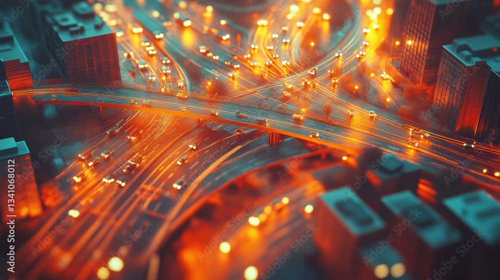 Poster smart city roads with autonomous vehicles using ai for efficient navigation