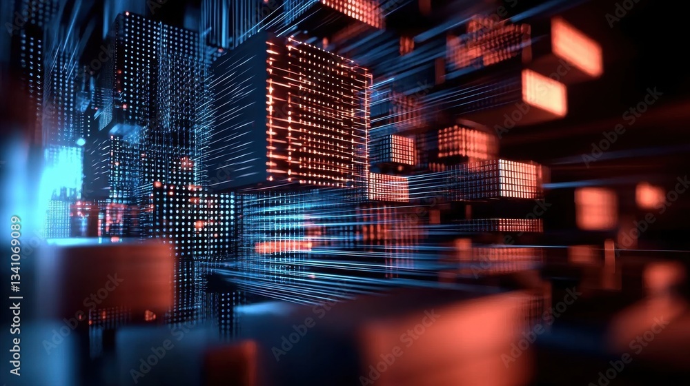 Poster captivating image of a futuristic technologically advanced city with towering skyscrapers abstract g