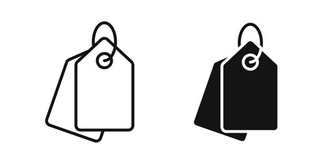 Tag icons set for website design