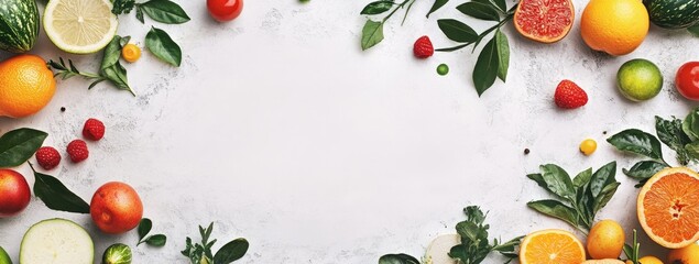 Colorful Fresh Produce Arrangement