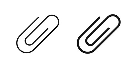 Clip icons in black fill and line style