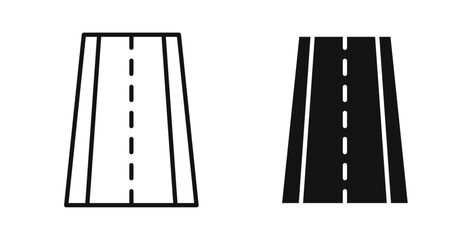 Road icons set for website design
