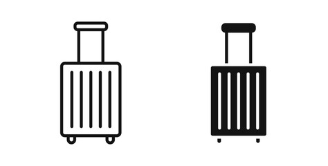 Suitcase icons set for website design