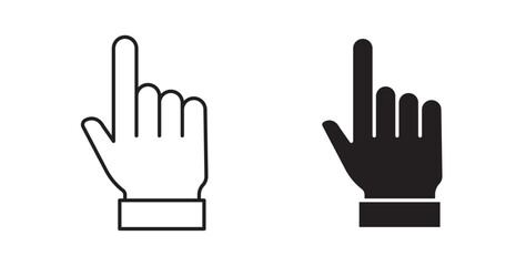 Cursor icons for app UI designs on white background
