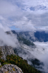 Clouds over Divna Gorica mountain, Suva planina, Serbia