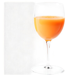 Fresh Orange Juice in a Glass Isolated on Transparent Background