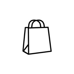 Black and White Transparent PNG Illustration of a Shopping Bag
