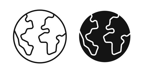 World icons on white background for web