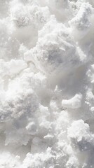 Fresh powdery snow blankets a serene winter landscape, inviting winter activities and a peaceful atmosphere in a quiet mountain region