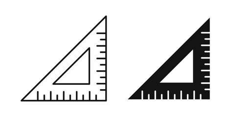 Triangle Ruler icons set for website design