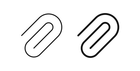 Clip icons set in black colors on white background