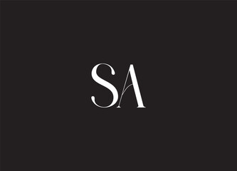 SA initial creative logo design