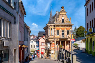 Fototapeta premium Old town with charming building in Bad Schwalbach, Taunus, Germany